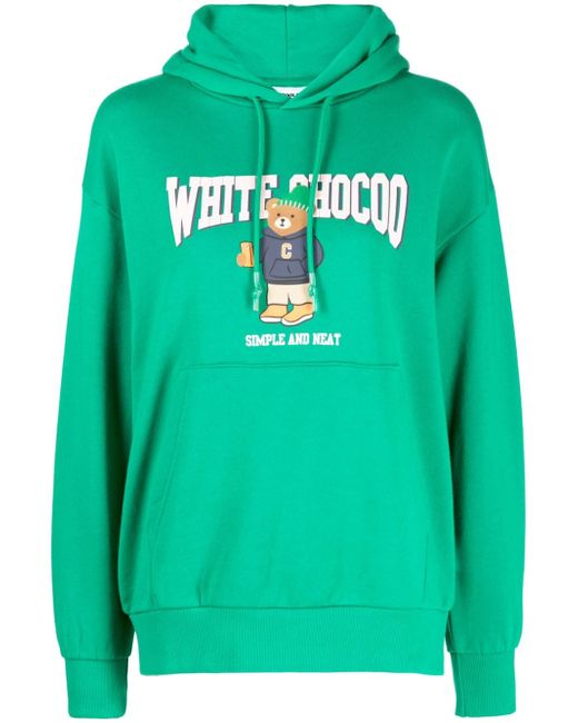 Chocoolate bear-print hoodie