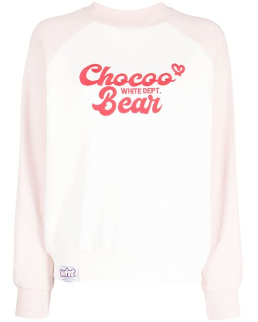 Chocoolate logo-print colour-block sweatshirt