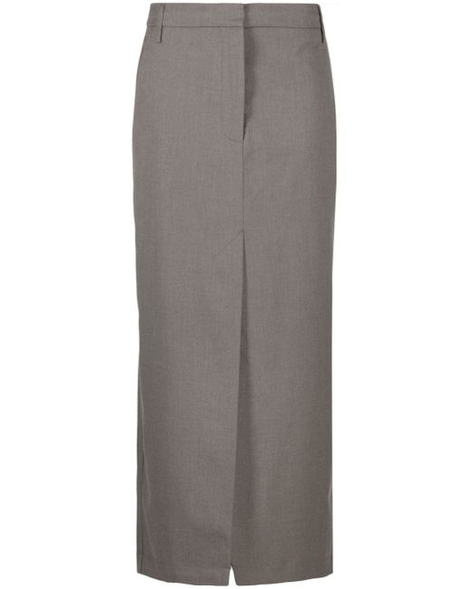 Remain front-slit pencil skirt