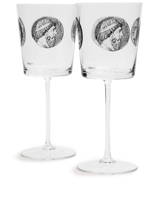 Fornasetti Cammei glasses set of two