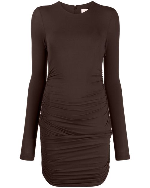 Michael Kors Collection ruched long-sleeve minidress