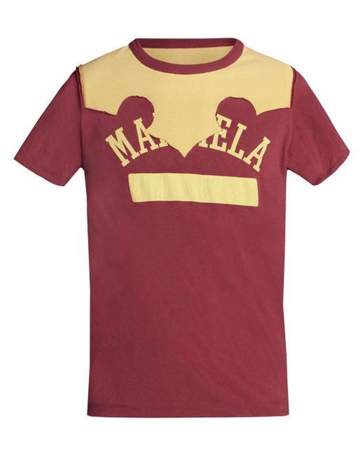 Maison Margiela logo-print distressed T-shirt