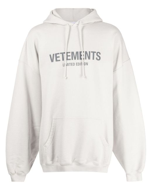 Vetements logo-print drawstring hoodie