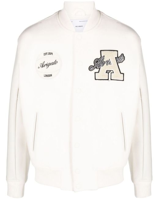 Axel Arigato logo-patch wool bomber jacket