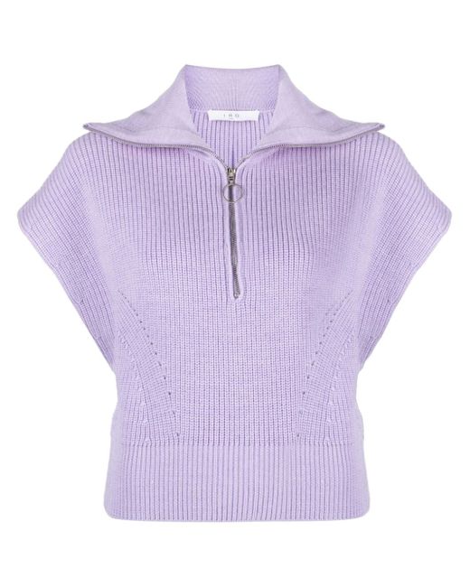 Iro short-sleeve knitted top