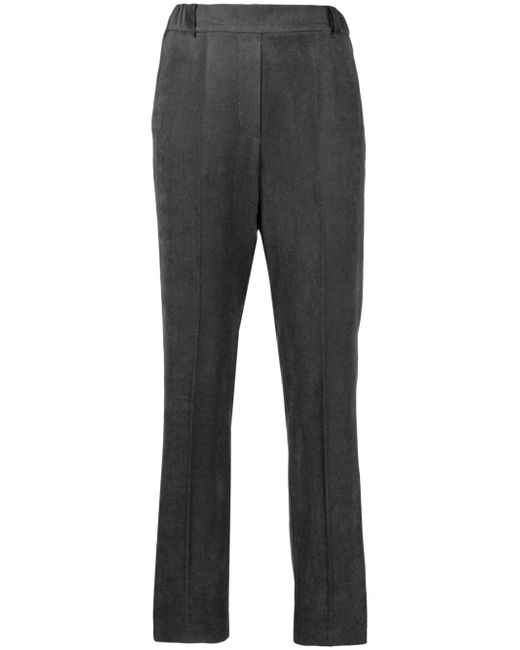 Alysi pressed-crease tapered-leg trousers