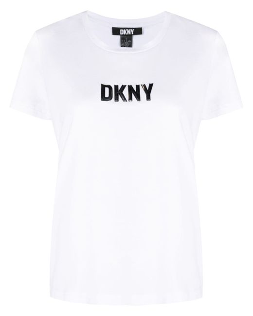 Dkny logo-reflective short-sleeve T-shirt