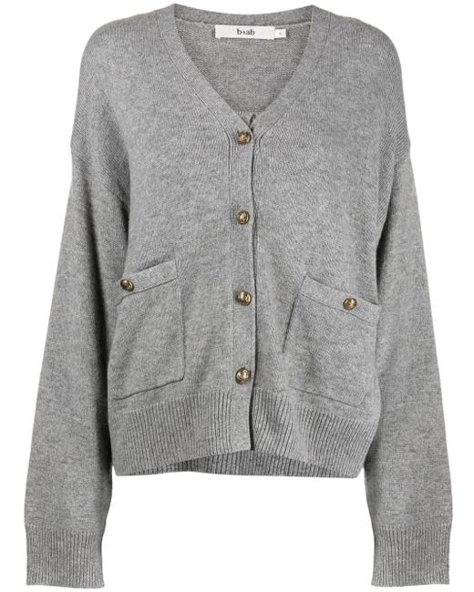 b+ab purl-knit buttoned cardigan