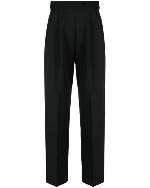 Ermanno Firenze pressed-crease straight-leg trousers