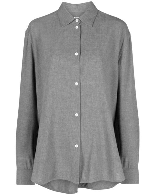 Totême relaxed-fit curved hem shirt
