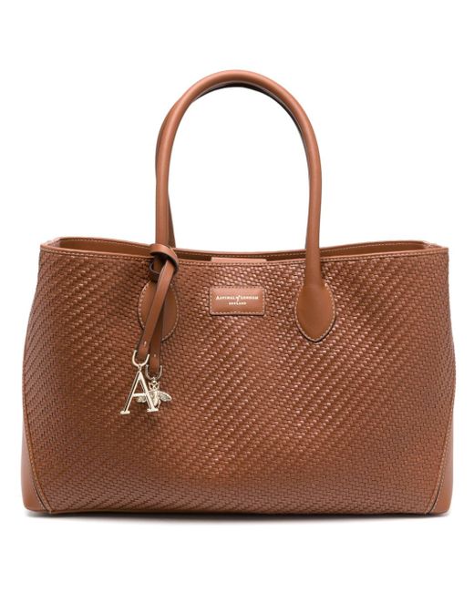 Aspinal of London London weave leather tote bag