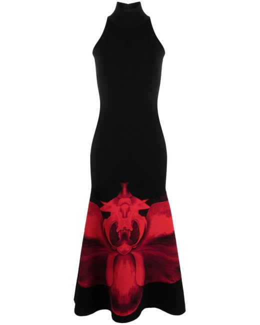 Alexander McQueen graphic-print sleeveless dress