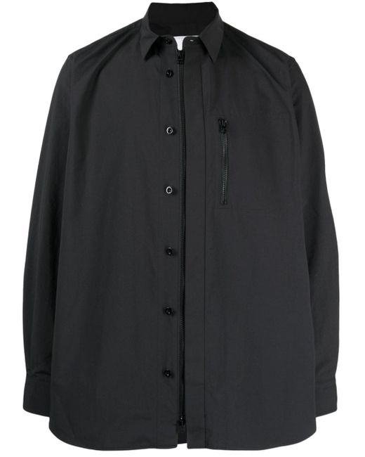 Sacai long-sleeved zip-up shirt