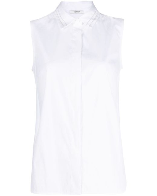 Peserico sleeveless cotton shirt
