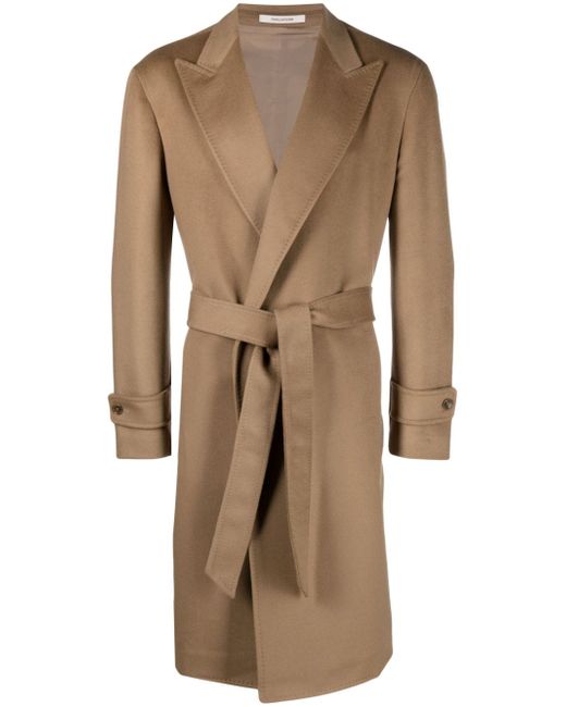 Tagliatore belted virgin-wool coat