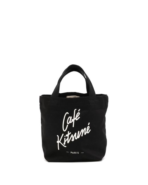 Café Kitsuné logo-print tote bag