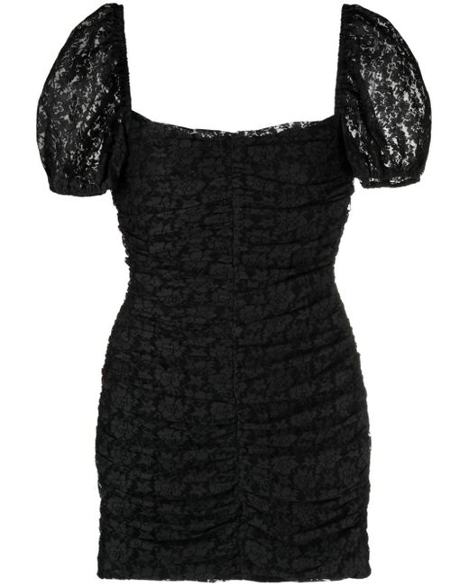 Rotate floral-lace ruched minidress