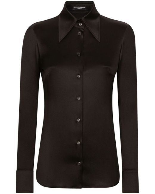 Dolce & Gabbana long-sleeve silk shirt