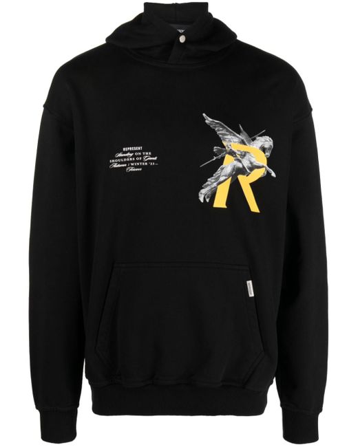 Represent logo-print hoodie