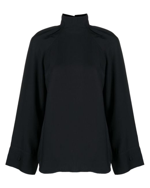 Totême high-neck long-sleeve blouse