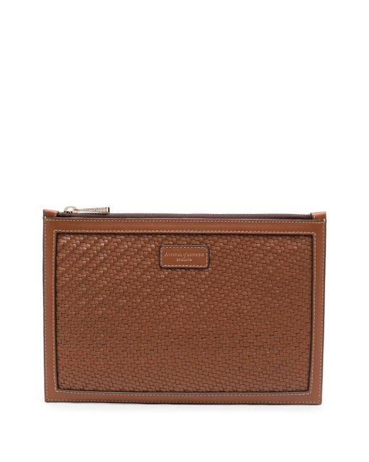 Aspinal of London large Essential leather clutch bag