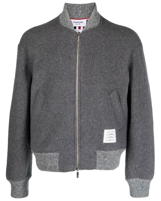 Thom Browne fleece bomber jacket