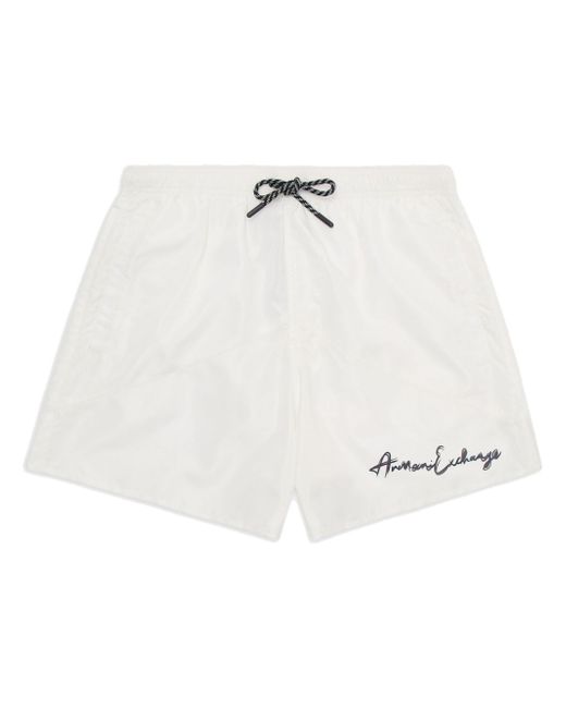 Armani Exchange logo-print swim shorts
