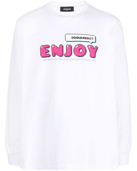 Dsquared2 Enjoy-print long-sleeve T-shirt