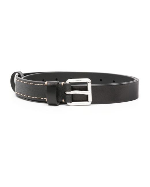 Lemaire contrast-stitching reversible leather belt