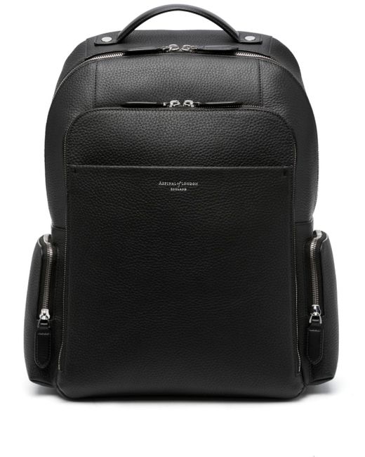 Aspinal of London Reporter pebbled leather backpack