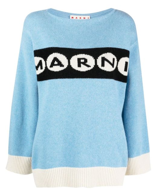 Marni intarsia-knit logo jumper