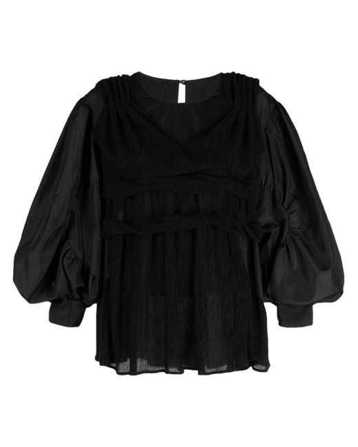 Muller Of Yoshio Kubo puff-sleeved layered blouse