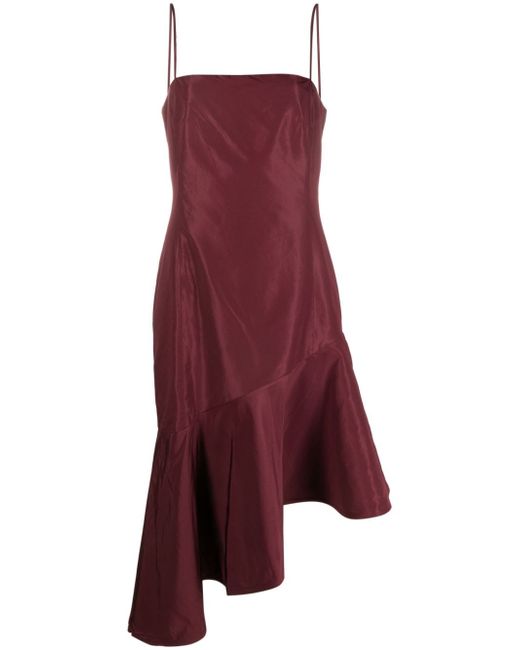 Polo Ralph Lauren asymmetric taffeta midi dress