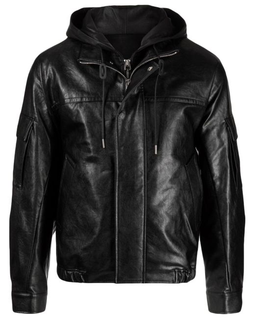 Studio Tomboy zip-up hooded leather jacket