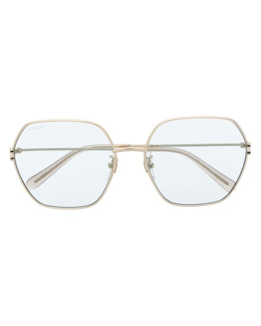 Gucci geometric-frame hexagonal sunglasses