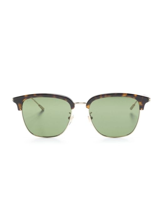 Gucci tortoiseshell-effect square-frame sunglasses