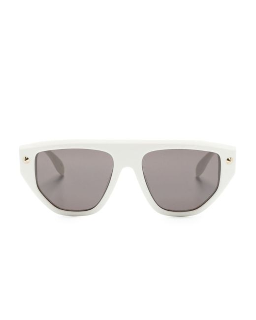 Alexander McQueen stud-detail oval-frame sunglasses