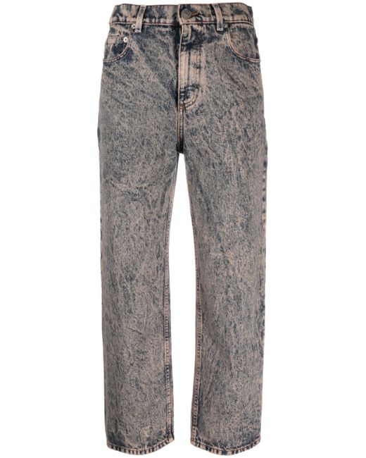 Marni acid-wash cropped jeans