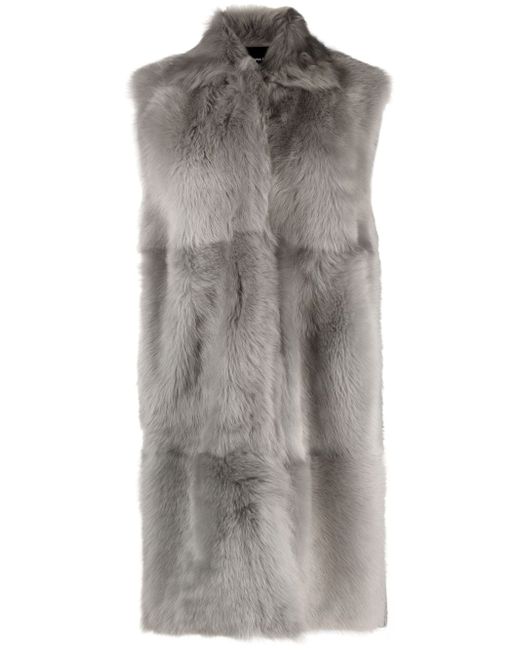 Fabiana Filippi sleeveless faux-fur coat
