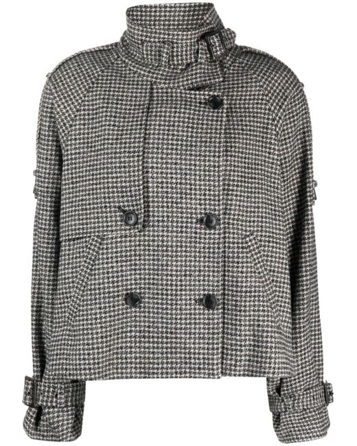 Gestuz houndstooth-pattern double-breasted jacket