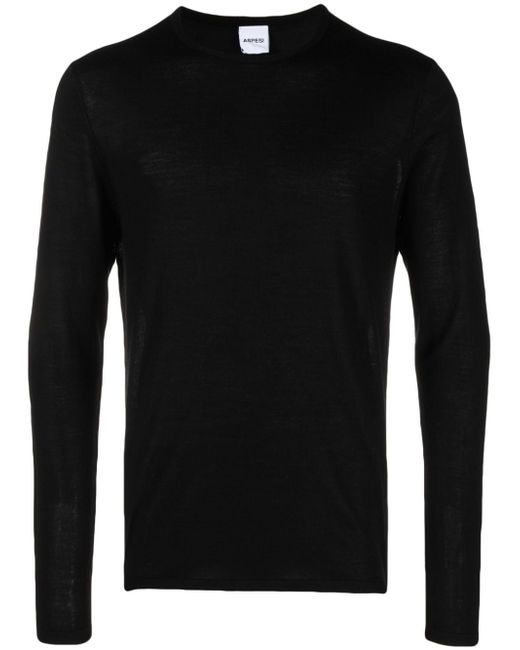 Aspesi fine-knit crew-neck sweatshirt