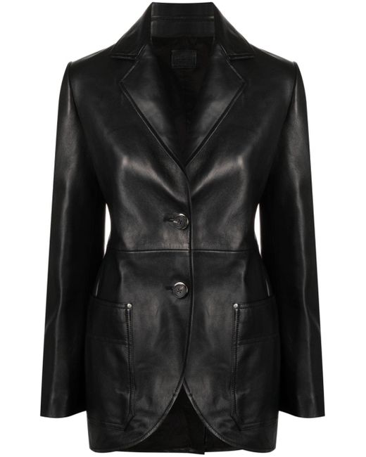 Durazzi Milano single-breasted leather blazer