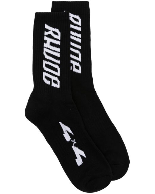 Rhude logo-jacquard ankle socks