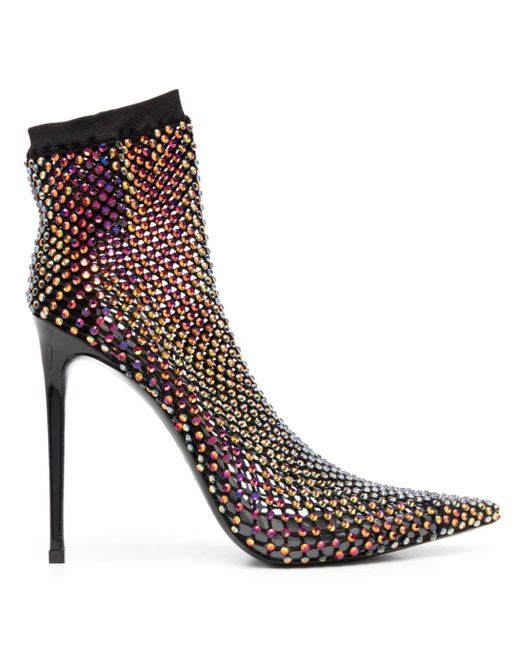 Le Silla Gilda 125mm crystal-embellished boots