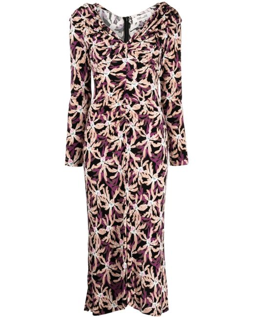 Diane von Furstenberg floral-print V-neck dress