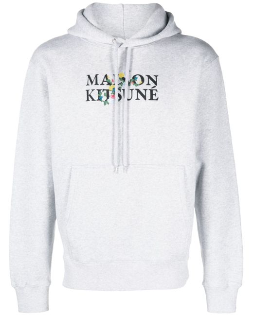 Maison Kitsuné logo-print drawstring hoodie