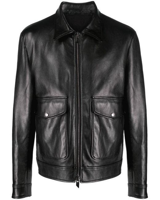 Salvatore Santoro leather zip-up jacket