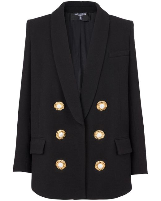 Balmain button-fastening double-breasted jacket