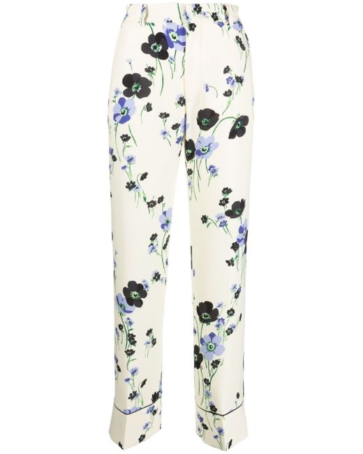 N.21 floral-print straight-leg trousers