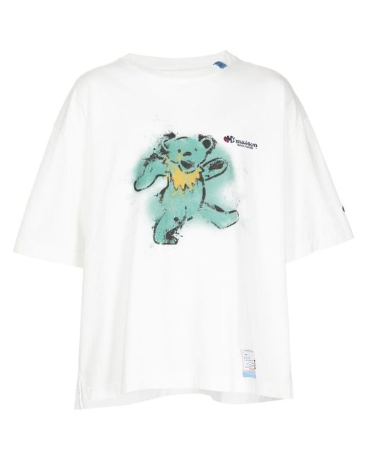 Maison Mihara Yasuhiro Bear-motif T-Shirt